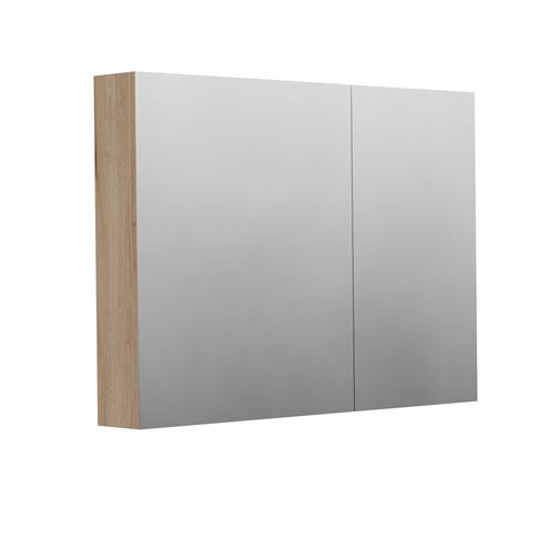 INTEDOOR BARI zrkadlová skrinka 100x72x14 cm, s vypínačom a el. zásuvkou, MDF, dub anniversary BAZS100A02 Obrázek - Hlavní obrázek