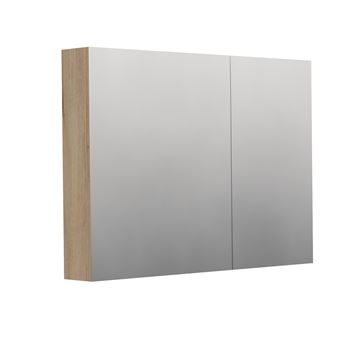 INTEDOOR BARI zrkadlová skrinka 100x72x14 cm, s vypínačom a el. zásuvkou, MDF, dub anniversary
