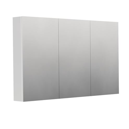 INTEDOOR BARI zrkadlová skrinka 120x72x14 cm, s vypínačom a el. zásuvkou, MDF, lesklá biela BAZS120A0016 Obrázek - Hlavní obrázek