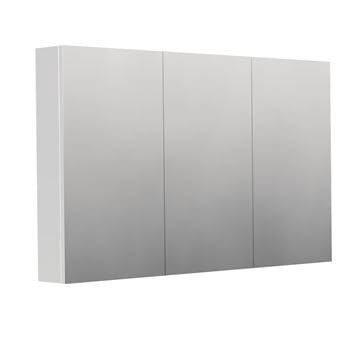 INTEDOOR BARI zrkadlová skrinka 120x72x14 cm, s vypínačom a el. zásuvkou, MDF, lesklá biela
