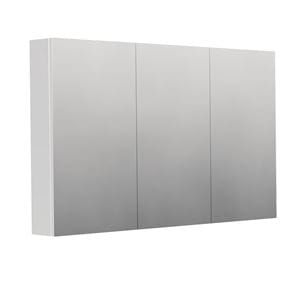 INTEDOOR BARI zrkadlová skrinka 120x72x14 cm, s vypínačom a el. zásuvkou, MDF, lesklá biela