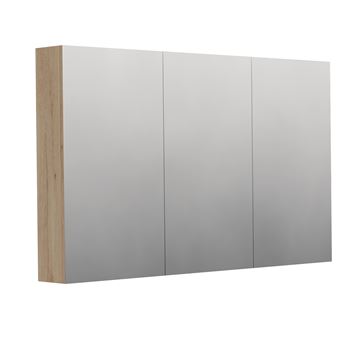 INTEDOOR BARI zrkadlová skrinka 120x72x14 cm, s vypínačom a el. zásuvkou, MDF, dub anniversary