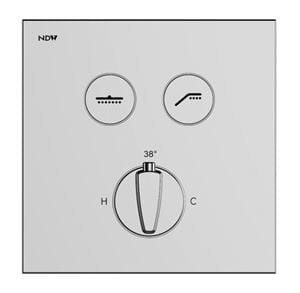 NDW SWISS BOX podomietková termostatická batéria, pre 2 spotrebiče, chróm