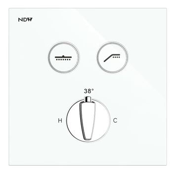NDW SWISS BOX podomietková termostatická batéria, pre 2 spotrebiče, biela