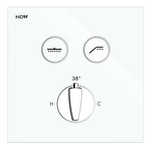 NDW SWISS BOX podomietková termostatická batéria, pre 2 spotrebiče, biela
