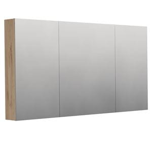 INTEDOOR BARI zrkadlová skrinka 140x72x14 cm, s vypínačom a el. zásuvkou, MDF, dub anniversary