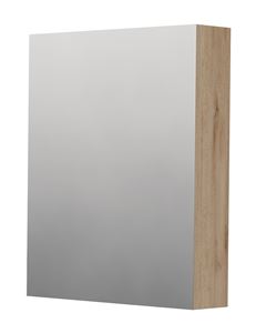 INTEDOOR BARI zrkadlová skrinka 60x72x14 cm, s vypínačom a el. zásuvkou, pánty vpravo, MDF, dub anniversary