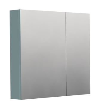 INTEDOOR BARI zrkadlová skrinka 80x72x14 cm, s vypínačom a el. zásuvkou, MDF, aqua marina mat