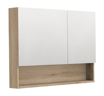 INTEDOOR BARI zrkadlová skrinka 100x72x14 cm, s vypínačom a el. zásuvkou, MDF, dub anniversary
