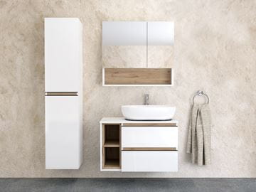 INTEDOOR BARI zrkadlová skrinka 100x72x14 cm, s vypínačom a el. zásuvkou, MDF, aqua marina mat BAZSN100A6766 Obrázek - fotka
