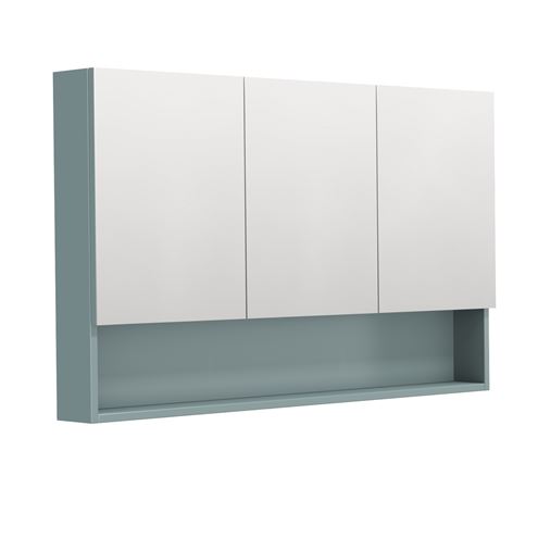 INTEDOOR BARI zrkadlová skrinka 120x72x14 cm, s vypínačom a el. zásuvkou, MDF, aqua marina mat BAZSN120A6766 Obrázek - Hlavní obrázek