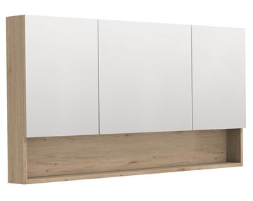 INTEDOOR BARI zrkadlová skrinka 140x72x14 cm, s vypínačom a el. zásuvkou, MDF, dub anniversary
