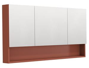 INTEDOOR BARI zrkadlová skrinka 140x72x14 cm, s vypínačom a el. zásuvkou, MDF, cotto mat