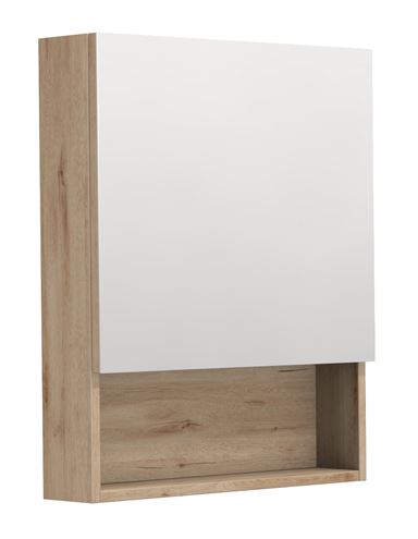 INTEDOOR BARI zrkadlová skrinka 60x72x14 cm, s vypínačom a el. zásuvkou, pánty vľavo, MDF, dub anniversary BAZSN60LA02 Obrázek - Hlavní obrázek