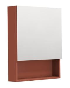 INTEDOOR BARI zrkadlová skrinka 60x72x14 cm, s vypínačom a el. zásuvkou, pánty vľavo, MDF, cotto mat
