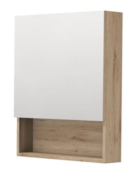 INTEDOOR BARI zrkadlová skrinka 60x72x14 cm, s vypínačom a el. zásuvkou, pánty vpravo, MDF, dub anniversary
