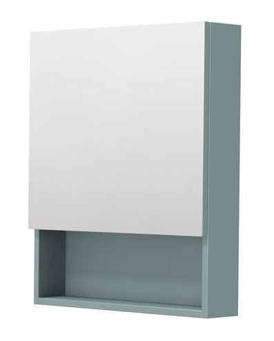 INTEDOOR BARI zrkadlová skrinka 60x72x14 cm, s vypínačom a el. zásuvkou, pánty vpravo, MDF, aqua marina mat BAZSN60PA6766 Obrázek - Hlavní obrázek