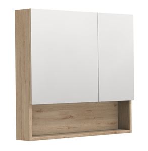 INTEDOOR BARI zrkadlová skrinka 80x72x14 cm, s vypínačom a el. zásuvkou, MDF, dub anniversary