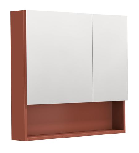 INTEDOOR BARI zrkadlová skrinka 80x72x14 cm, s vypínačom a el. zásuvkou, MDF, cotto mat BAZSN80A9556 Obrázek - Hlavní obrázek
