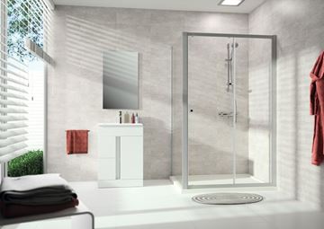 CONCEPT 100 NEW sprchové dvere 130x190 cm, posuvné, strieborná pololesklá/číre sklo PTA20403.069.322 Obrázek - fotka