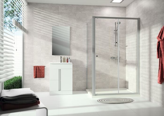 CONCEPT 100 NEW sprchové dvere 130x190 cm, posuvné, strieborná pololesklá/číre sklo PTA20403.069.322 Obrázek - fotka