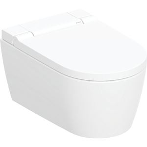 GEBERIT AQUACLEAN SELA závesné WC s bidetovým sedadlom, SoftOpening, TurboFlush, matná biela