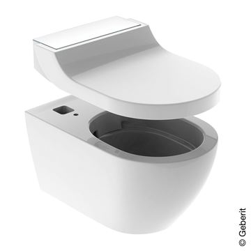 GEBERIT AQUACLEAN TUMA COMFORT bidetové sedadlo, SoftOpening, biela/biele sklo 146.270.SI.1 Obrázek - fotka
