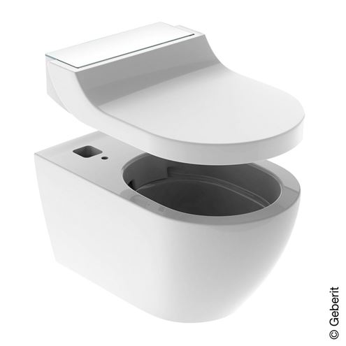 GEBERIT AQUACLEAN TUMA COMFORT bidetové sedadlo, SoftOpening, biela/biele sklo 146.270.SI.1 Obrázek - fotka