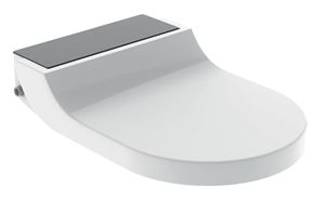 GEBERIT AQUACLEAN TUMA COMFORT bidetové sedadlo, SoftOpening, biela/čierne sklo