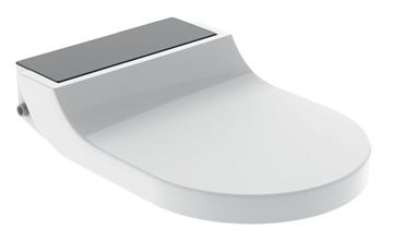 GEBERIT AQUACLEAN TUMA COMFORT bidetové sedadlo, SoftOpening, biela/čierne sklo