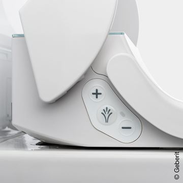 GEBERIT AQUACLEAN TUMA COMFORT závesné WC s bidetovým sedadlom, SoftOpening, Rimless, KeraTect, biela/kefovaná nerez 146.290.FW.1 Obrázek - fotka
