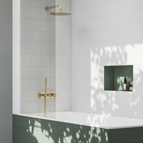 RAVAK ESPIRIT ES 068.60GLB.O3.RB07D.+S podomietková batéria, pre 3 spotrebiče, so sprchovou súpravou, kartáčované zlato X070606 Obrázek - fotka