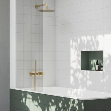 RAVAK ESPIRIT ES 068.60GLB.O3.RB07D.+S podomietková batéria, pre 3 spotrebiče, so sprchovou súpravou, kartáčované zlato X070606 Obrázek - fotka