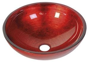 SAPHO MURANO umývadlová misa Rosso Impero 40 cm, bez prepadu, sklo, červená