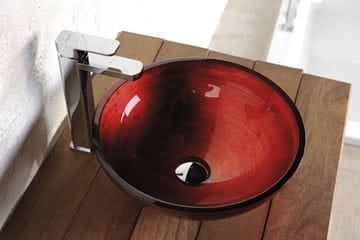 SAPHO MURANO umývadlová misa Rosso Impero 40 cm, bez prepadu, sklo, červená AL5318-63 Obrázek - fotka
