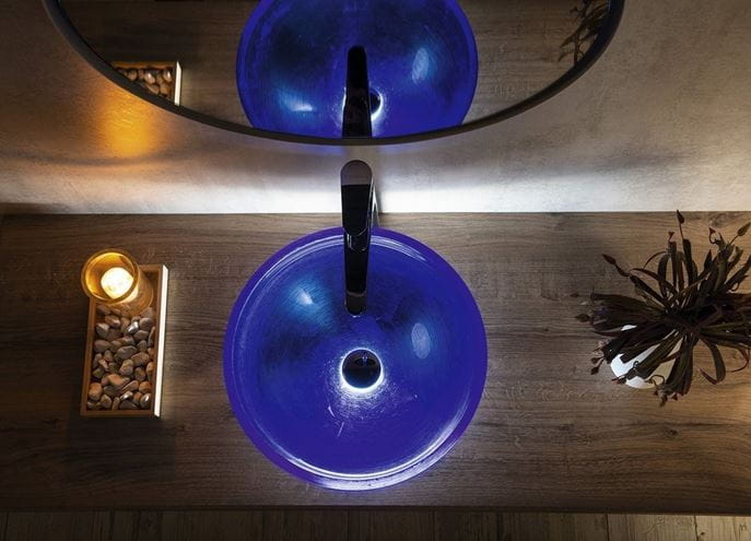SAPHO MURANO umývadlová misa Blu 40 cm, bez prepadu, sklo, modrá AL5318-65 Obrázek - fotka