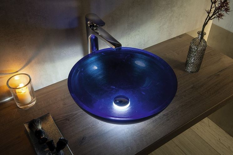 SAPHO MURANO umývadlová misa Blu 40 cm, bez prepadu, sklo, modrá AL5318-65 Obrázek - fotka