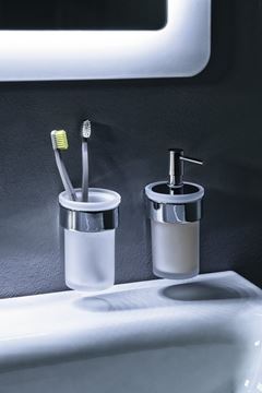 GEDY PIRENEI dávkovač tekutého mydla 110 ml, sklo, chróm PI8113 Obrázek - fotka