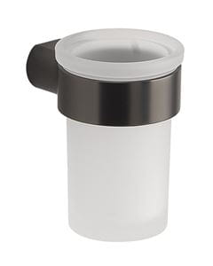 GEDY PIRENEI nástenný pohárik, sklo, gun metal
