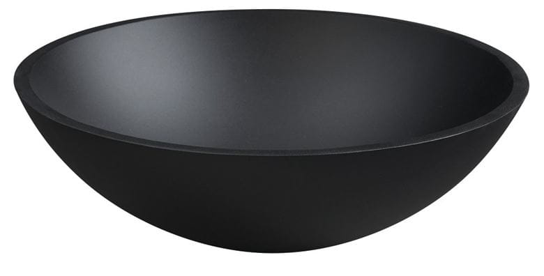 SAPHO BEAUTY umývadlová misa Telica 42 cm, bez prepadu, sklo, matná čierna TY181B Obrázek - fotka
