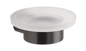 GEDY PIRENEI mydlenka, nástenná, sklo, gun metal