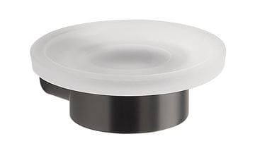GEDY PIRENEI mydlenka, nástenná, sklo, gun metal