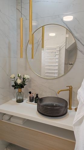 SAPHO BEAUTY umývadlo na dosku Maragua 39,5 cm, bez prepadu, sklo, čierna gravírovaná  TY214 Obrázek - fotka