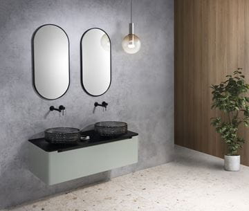 SAPHO BEAUTY umývadlo na dosku Maragua 39,5 cm, bez prepadu, sklo, čierna gravírovaná  TY214 Obrázek - fotka