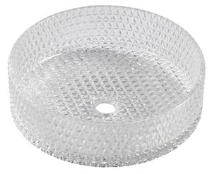 SAPHO BEAUTY umývadlo na dosku Maragua 39,5 cm, bez prepadu, sklo, číra gravírovaná