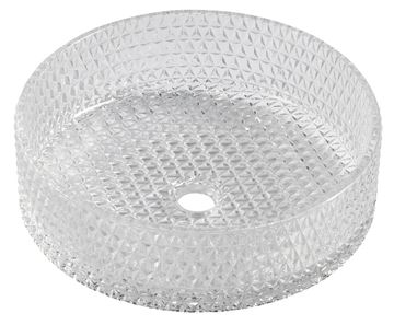 SAPHO BEAUTY umývadlo na dosku Maragua 39,5 cm, bez prepadu, sklo, číra gravírovaná