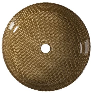 SAPHO BEAUTY umývadlo na dosku Maragua 39,5 cm, bez prepadu, sklo, zlatá gravírovaná TY214Z Obrázek - fotka