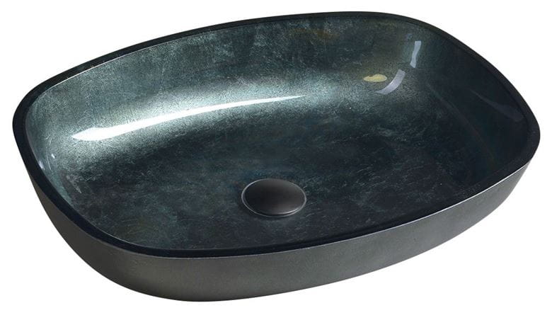 SAPHO BEAUTY umývadlo na dosku Kvaore 54 cm, bez prepadu, sklo, čierna TY220 Obrázek - Hlavní obrázek