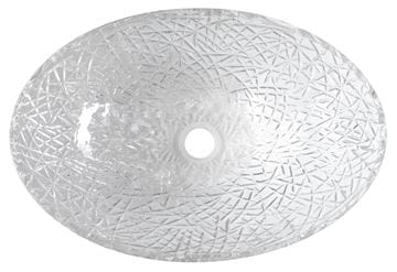 SAPHO BEAUTY umývadlová misa Purus 50 cm, bez prepadu, sklo, číra gravírovaná TY305CL Obrázek - fotka