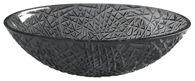 SAPHO BEAUTY umývadlová misa Purus 50 cm, bez prepadu, sklo, čierna gravírovaná TY305SG Obrázek - fotka